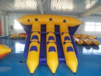 Material de PVC duradero, juguete acuático para muchas personas, bote Banana inflable