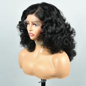 Perruque bouclée en cheveux humains à densité 250% Super Double Drawn, Lace Front HD Suisse 13x4, sans colle - Product Image 1