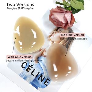 Pasticcini di sollevamento del seno riutilizzabili triangolo Non adesivo in Silicone <span class=keywords><strong>Nipple</strong></span> nastro reggiseno copertura del capezzolo - Product Image 4