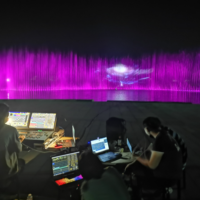 Kit de fontaine flottante LED pour lacs et piscines, spectacle d'éclairage laser DMX, fontaines décoratives, fontaine musicale dansante