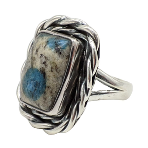 Elegante Anillo de Plata de Ley con Piedra K2, Joyería Fina Hecha a Mano Ajustable para Mujer con Cristal Pulido para Uso Diario - Product Image 6