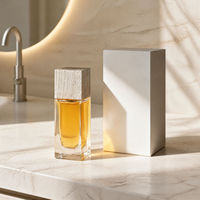 Flacon de parfum carré en verre effet bois, vide, 30 ml 50 ml, avec bouchon à sertir