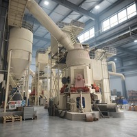 Broyeur vertical à rouleaux pour perlite expansée OEM, contrôle PLC, moteur AC Siemens, capacité 0,5-12 t/h pour la production de poudre micronisée