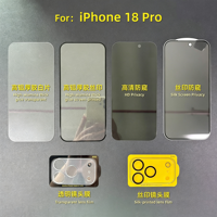 Pelindung Layar iPhone 12-18 Pro Max Berkualitas Tinggi AR+AF, Kaca Tempered 9H, Film Transparan/Privasi, Kit untuk Film Ponsel iPhone