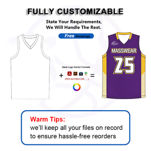 Jersey Basket Sublimasi Custom Print Seragam Basket Anak Laki-Laki Bahan Bernapas Cepat Kering Waktu Pengerjaan Sampel 7 Hari - Product Image 3