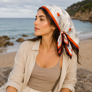 Fashion Adult Breathable European American <b>Scarf</b> Women <b>Silk</b> Square Reversible Digital Print Pattern All Seasons Daily Wear - Product Image 6
