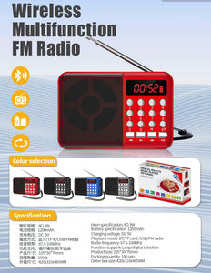 무선 다기능 FM 라디오 플레이어 휴대용 플레이어 무선 다기능 FM 라디오 - Product Image 2