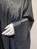 Nouvelle Abaya Sharut en Gros de Dubaï, Robe Kimono de Soirée Personnalisée de Luxe, Robe Brillante Élégante pour l'Aïd, Ensemble Abaya en Organza pour Femmes Musulmanes