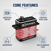 Servomoteur RC 35KG XQ POWER, numérique sans balais, engrenages en acier inoxydable, boîtier en aluminium CNC, étanche, 210 degrés, haute tension