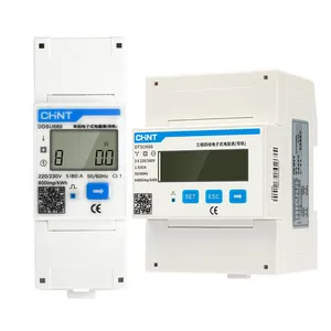 Chint Dtsu666 Ddsu666 smart display Lcd elettrico monofase wattora misuratore di potenza su guida Din contatori di energia