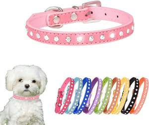 Collar de perro pequeño Bling cachorro diamante diamantes de imitación cristal lindo pequeño gatito <span class=keywords><strong>collares</strong></span> <span class=keywords><strong>para</strong></span> niña ajustable niños mujer - Product Image 1