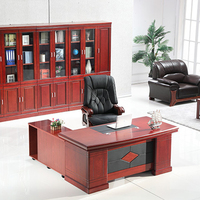Bureau de direction convertible moderne en forme de L en bois massif de Guangdong