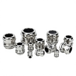 Presse-étoupe étanche IP68 en laiton nickelé, connecteur métrique de type M, avec verrouillage de câble pour boîtier électrique, vente en gros - Product Image 1