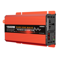 HOULI frekans İnvertörler ve dönüştürücüler saf sinüs dalga 12V için 220V 110V 1600W invertör küçük araç invertörü arabalar için