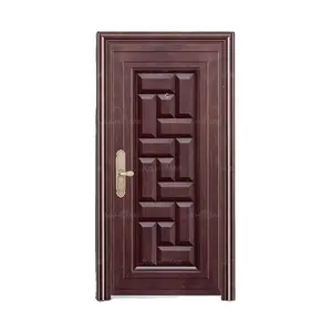JIAHOME Hot Sale Main Modern Steel Security Panel Door Design metal external doors for projects