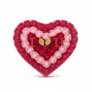 กล่องใสขนาด 15x14 นิ้ว ลาย I Love You พร้อมดอกกุหลาบ 14 ดอก/กล่อง สำหรับวันวาเลนไทน์ - Product Image 2