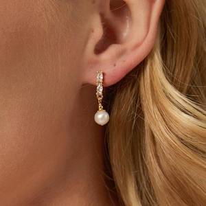 <span class=keywords><strong>Orecchini</strong></span> <span class=keywords><strong>pendenti</strong></span> di <span class=keywords><strong>perle</strong></span> di zircone di fascia alta alla moda, gioielli di fascia alta da donna - Product Image 1