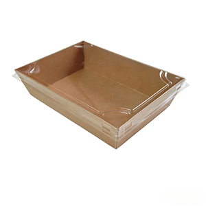 Caja Rectangular Desechable <span class=keywords><strong>de</strong></span> Cartón para Alimentos con Tapa Transparente <span class=keywords><strong>de</strong></span> PET, Autoarmable, Color y Logotipo Personalizados, Impresión Flexográfica - Product Image 2