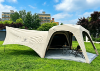 Tente dôme gonflable à cinq côtés, grand espace, protection UV, imperméable, installation rapide, abri pour le camping en plein air