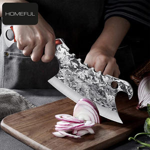 ساطور لحم فايكنج مطروق يدويًا، سكين آسيوي حاد، سكين جزار للمطبخ مع غمد جلدي، قطاعة خضروات من الفولاذ المقاوم للصدأ عالي الجودة - Product Image 5