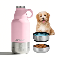Bouteille d'eau multifonctionnelle Everich 32oz 3 en 1 en acier inoxydable à double paroi sous vide, écologique, pour les humains et les animaux de compagnie