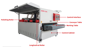 Gỗ tự động đánh bóng máy MDF cửa tủ gỗ bàn chải chà nhám với chất lượng cao và giá cả hợp lý - Product Image 2