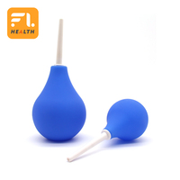 FULI 2022 Nouveau Poire à Lavement 89mL/160ml/224ml Douche Anale en Silicone Bleue pour Usage Rectal ou Colique