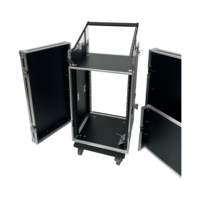 Flight case DJ 16U+4U antichoc en aluminium et contreplaqué de haute qualité avec 3 portes et support extensible pour mixeur et amplificateur