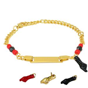 Pulsera de Azabache para Bebé, Pulsera de Identificación Personalizada con Nombre de Bebé - Product Image 1