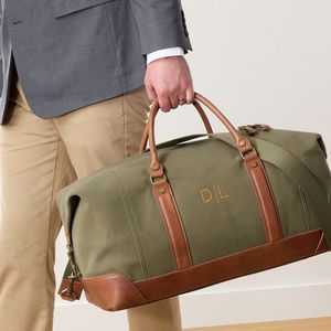 Bolsa de <span class=keywords><strong>Viaje</strong></span> de Fin de Semana para <span class=keywords><strong>Hombre</strong></span> con <span class=keywords><strong>Neceser</strong></span>, Bolsa de Mano para Avión, Estilo Vintage de Lona con Ribete de Cuero, Bolsa de <span class=keywords><strong>Viaje</strong></span> Tipo Duffel - Product Image 6