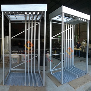 Nhà máy tùy chỉnh cửa kim loại hiện đại hiển thị giá kéo ra kệ hợp kim nhôm sơn tĩnh điện Thân thiện với môi trường cho phòng triển lãm - Product Image 6