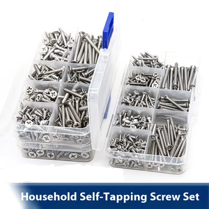 Kit de Accesorios para el Hogar de Acero Inoxidable 304, Juego Completo de Tornillos Autorroscantes de Cabeza Plana y Cabeza Avellanada, en Caja - Product Image 5