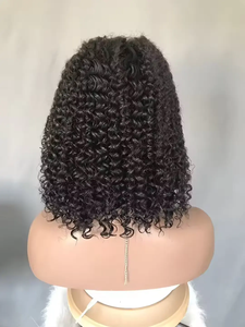 <span class=keywords><strong>Perruque</strong></span> Lace Front Cheveux Indiens Vierge Remy Humains, Courte, Ondulée Effet Mouillé, Bob, Ondulation Naturelle, Lisse Crépu, Dentelle HD Transparente - Product Image 3