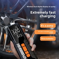 Compresseur d'air portable sans fil en ABS pour voiture, outil de gonflage rapide avec manomètre numérique pour voitures, vélos et motos
