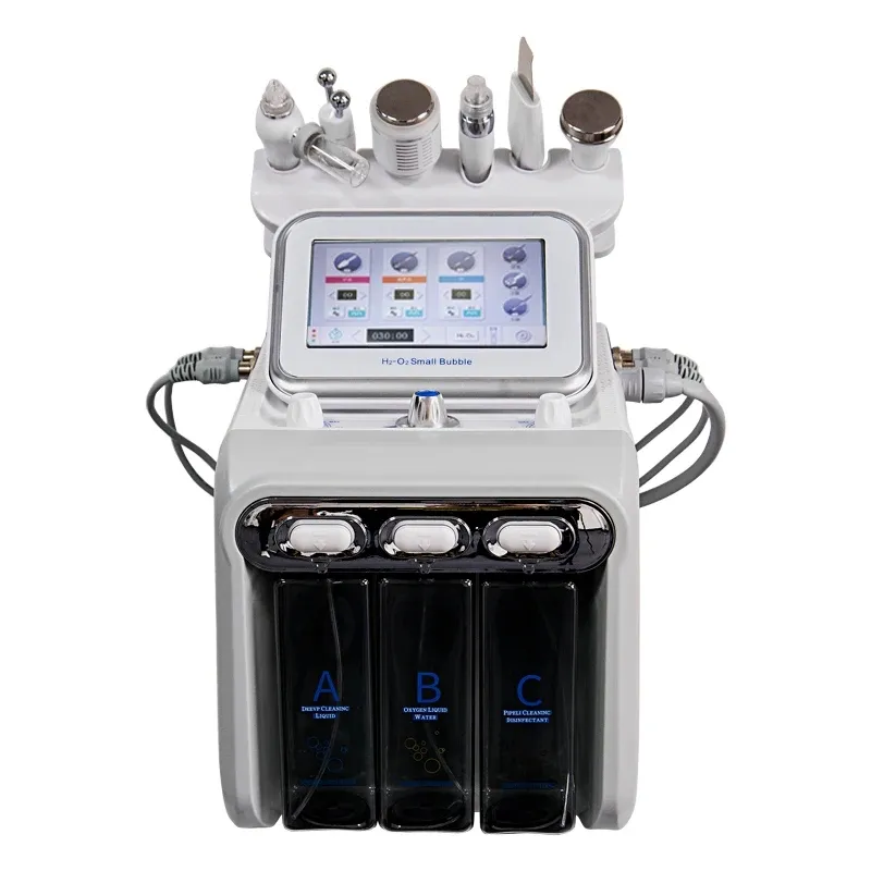 Hydra dermabrasion đa chức năng Thiết bị chăm sóc da làm sạch sâu oxy 6 trong 1 Hydrogen Jet Peel máy trên khuôn mặt