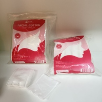 Eastcare EA08204 Tampons de coton cosmétiques premium soyeux et lisses à 3 couches, sans peluches, épais, carrés, pour le visage (blanc pur)