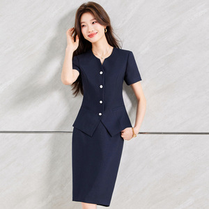Women's Professional Suit Dress V-Neck Short Sleeve Pencil Silhouette Anti-Wrinkle For Work Commuting - Product Image 1