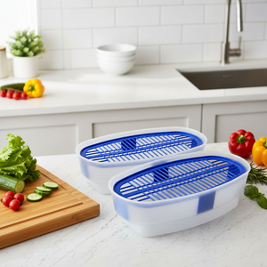 Boîte à cuisses de poulet frites, outil à pain anti-poussière intégré, bol à nouilles avec couvercle, shaker à poisson, shaker à poisson avec plateau intégré - Product Image 6