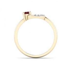 Anillo de Joyería de Diseño Moderno con Corte Redondo, Chapado en Oro de 14K, con Rubí y Circonita Cúbica, para Mujer, Ideal para Fiestas Nocturnas - Product Image 3