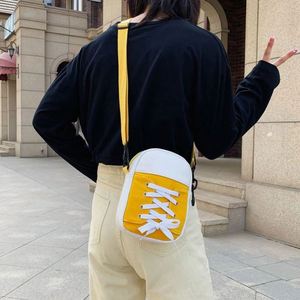 Sac bandoulière unisexe en toile écologique vintage avec fermeture éclair, style jeune et tendance, pour homme et femme - Product Image 3
