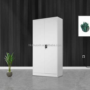 2-door Metal Storage Cabinet Steel <b>Filing</b> Cabinet with Adjustable Shelves 3 Point Lock - Product Image 6