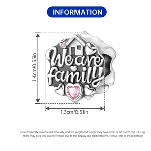 Original White Copper <b>Bead</b> <b>Bracelet</b> - DIY We Are Family Isolation <b>Bead</b> Pendant Jewelry, Personalized Women's Jewelry - Product Image 3