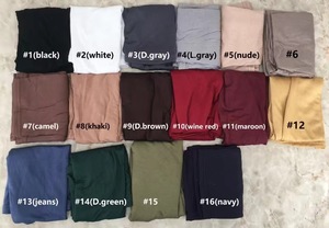 卸売マレーシア10〜18歳無地ストレッチガールHijabターバンTudungツーピースコットンジャージーインスタントキッドHijabセット - Product Image 6