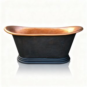 Bañera de Lujo de Dos Tonos en Cobre ORB Bronce Oscuro, Bañera Independiente Martillada a Mano para Villa o <span class=keywords><strong>Spa</strong></span> - Product Image 2