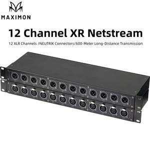 Maximon 12通道XLR NetStream Pro 600m音频/DMX隔离器RJ45 4 XLR <span class=keywords><strong>M</strong></span>/F Netstream 600m XLR Netcable扩展器12音频/DMX - Product Image 3