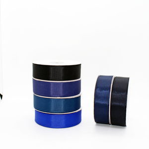 Cinta de <span class=keywords><strong>Grosgrain</strong></span> de Color Liso Azul para Envolver Regalos, Rollo de Cinta Decorativa de 3-75 mm, Cinta al por Mayor - Product Image 4