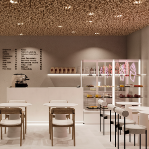 Juego de mesa y silla de diseño LED moderno de lujo para té de burbujas y cafeterías, vitrinas decorativas para restaurantes interiores - Product Image 1