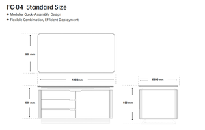 Archivador Moderno de Doble Cara de Alta Calidad, Múltiples Compartimentos de Almacenamiento, Construcción de Acero Inoxidable/Vidrio, CE/ISO - Product Image 3