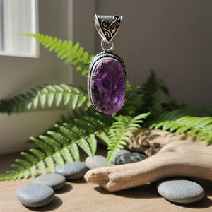 Amethyst <b>Cluster</b> Druzy Pendant, Rhinestone and Amethyst Natural Stone Pendant Amethyst <b>Cluster</b> <b>Crystal</b> Pendants Rough Amethyst - Product Image 1