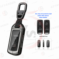 Coque de clé en alliage de zinc et fibre de carbone pour Citroën C3 C5 Aircross C4 DS3 DS7 Crossback Peugeot 2008 3008 5008 308